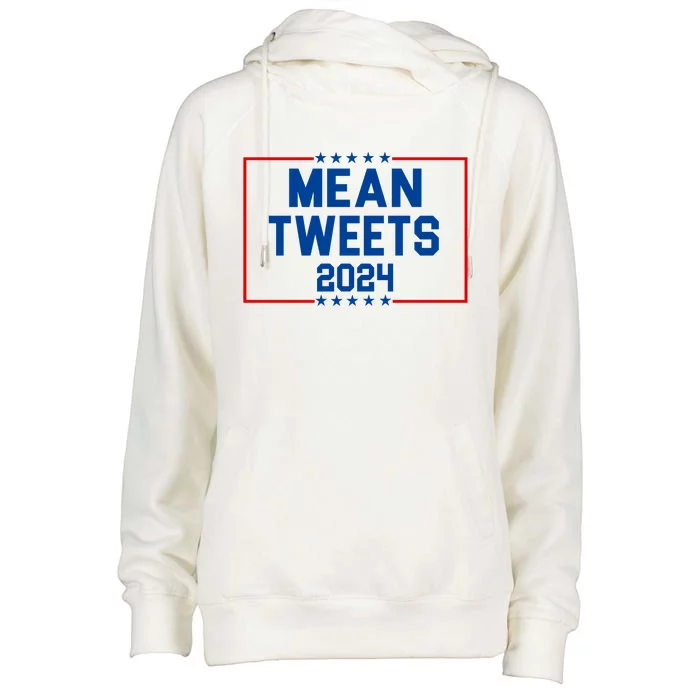 Mean Tweets 2024 Womens Funnel Neck Pullover Hood