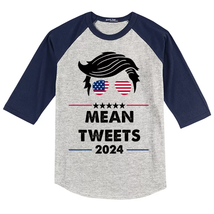 Mean Tweets 2024 Pro Trump Kids Colorblock Raglan Jersey