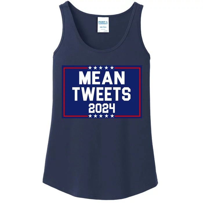 Mean Tweets 2024 Pro Trump Election Ladies Essential Tank