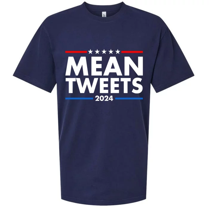 Mean Tweets Trump Election 2024 Sueded Cloud Jersey T-Shirt