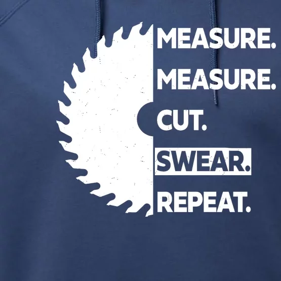 Measure Measure Cut Swear Performance Fleece Hoodie