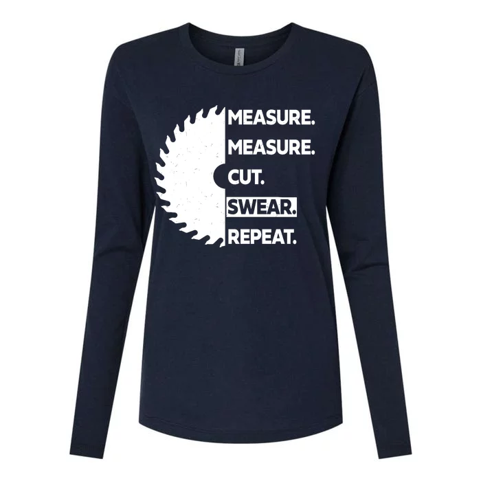 Measure Measure Cut Swear Womens Cotton Relaxed Long Sleeve T-Shirt