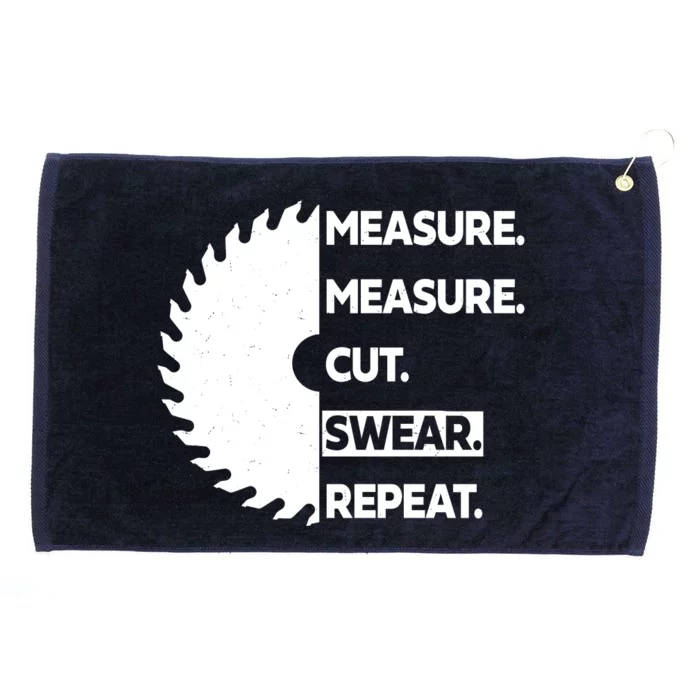 Measure Measure Cut Swear Grommeted Golf Towel