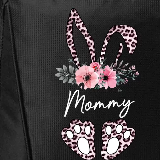 Mommy Easter Bunny Floral Leopard Print Mom Happy Easter Gift City Backpack