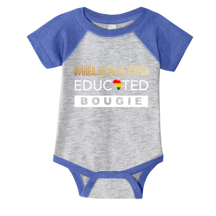 Melanated Educated Bougie Melanin Poppin Cute Gift Infant Baby Jersey Bodysuit