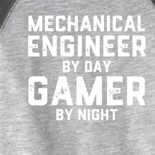 Mechanical Engineer By Day Gamer By Night Meme For Engineers Toddler Fine Jersey T-Shirt