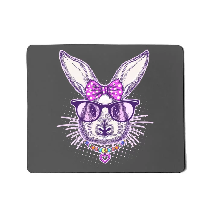 Miss Easter Bunny Matching Family Couple Mousepad