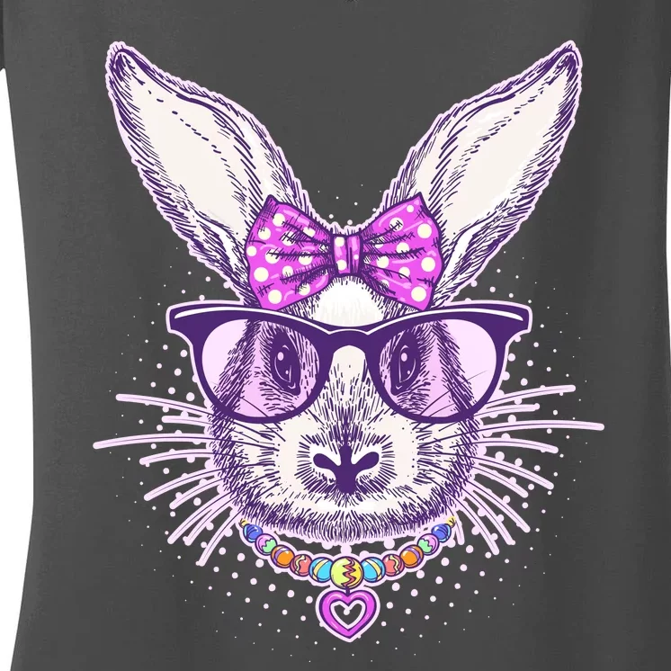 Miss Easter Bunny Matching Family Couple Women's V-Neck T-Shirt