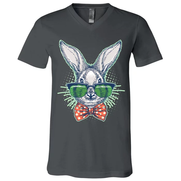 Mister Easter Bunny Matching Family Couple V-Neck T-Shirt