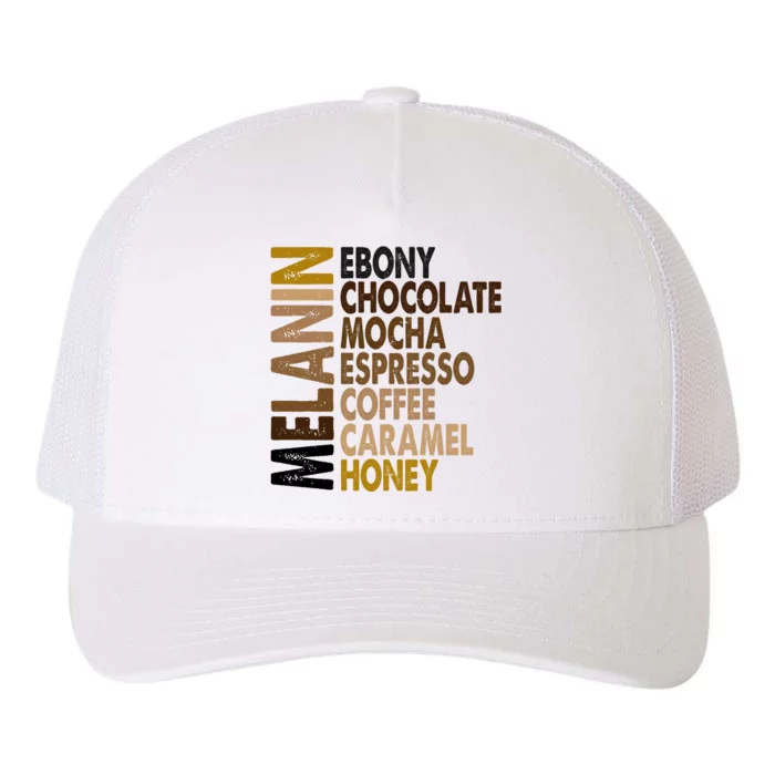 Melanin Ebony Chocolate Mocha Espresso Coffee Cocoa Caramel Honey Yupoong Adult 5-Panel Trucker Hat