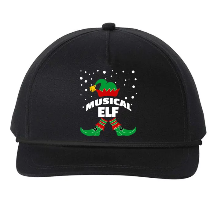 Musical Elf Christmas Family Group Pictures SantaS Helper Gift Snapback Five-Panel Rope Hat