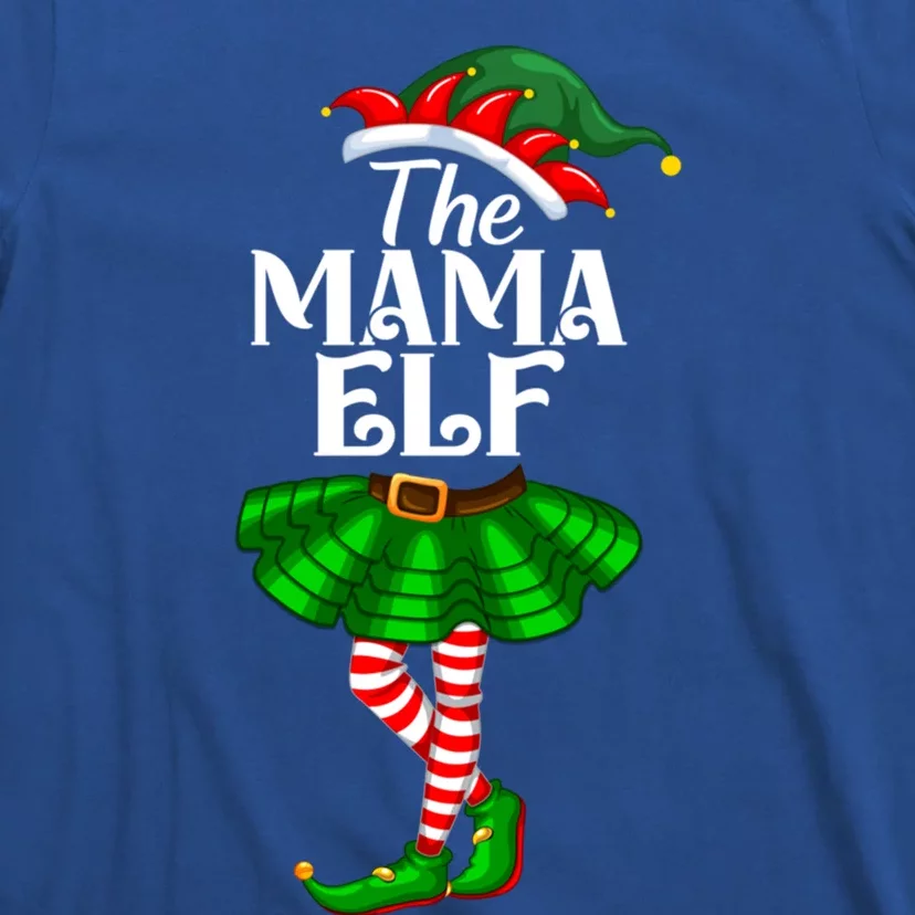 Mama Elf Christmas Costume Matching Family Mama Elf Squad Gift T-Shirt