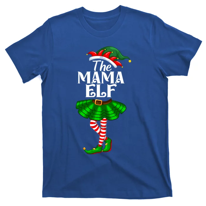 Mama Elf Christmas Costume Matching Family Mama Elf Squad Gift T-Shirt