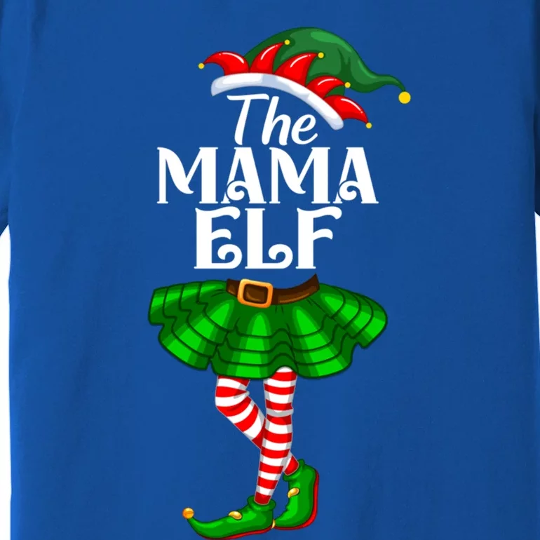 Mama Elf Christmas Costume Matching Family Mama Elf Squad Gift Premium T-Shirt