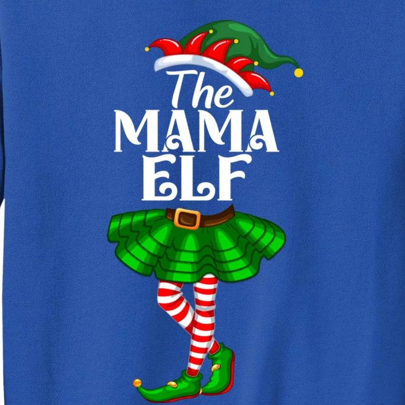 Mama Elf Christmas Costume Matching Family Mama Elf Squad Gift Tall Sweatshirt