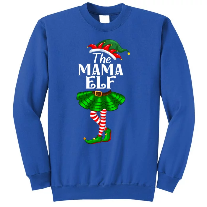 Mama Elf Christmas Costume Matching Family Mama Elf Squad Gift Tall Sweatshirt