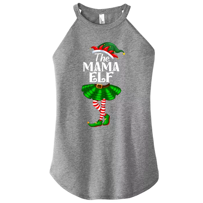 Mama Elf Christmas Costume Matching Family Mama Elf Squad Gift Women’s Perfect Tri Rocker Tank