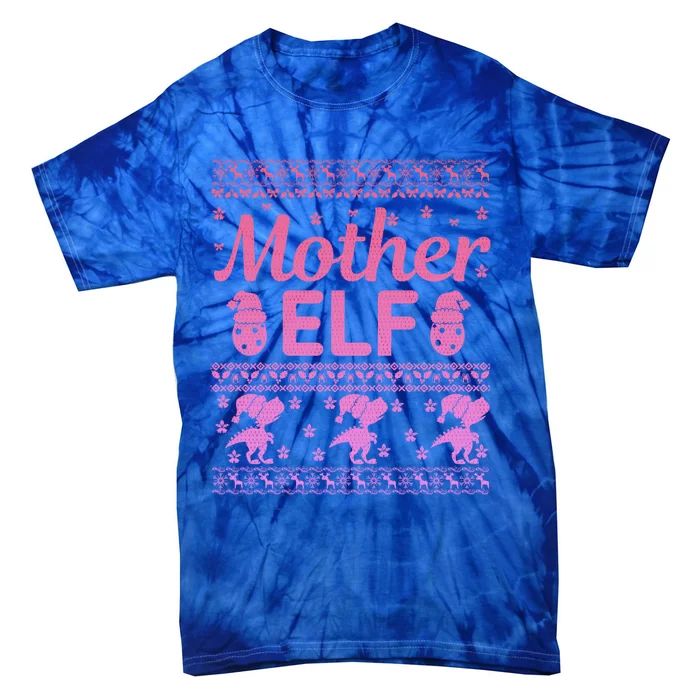 Mother Elf Christmas Family Ugly Xmas Christmas Gift Tie-Dye T-Shirt