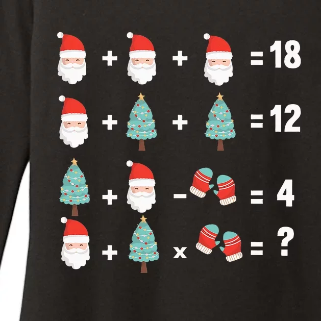 Math Equation Christmas Pajama Cool Teacher Santa Xmas Tree Womens CVC Long Sleeve Shirt