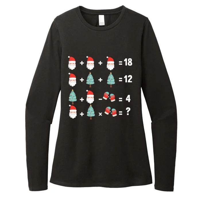 Math Equation Christmas Pajama Cool Teacher Santa Xmas Tree Womens CVC Long Sleeve Shirt