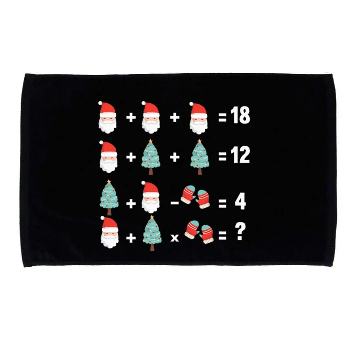 Math Equation Christmas Pajama Cool Teacher Santa Xmas Tree Microfiber Hand Towel