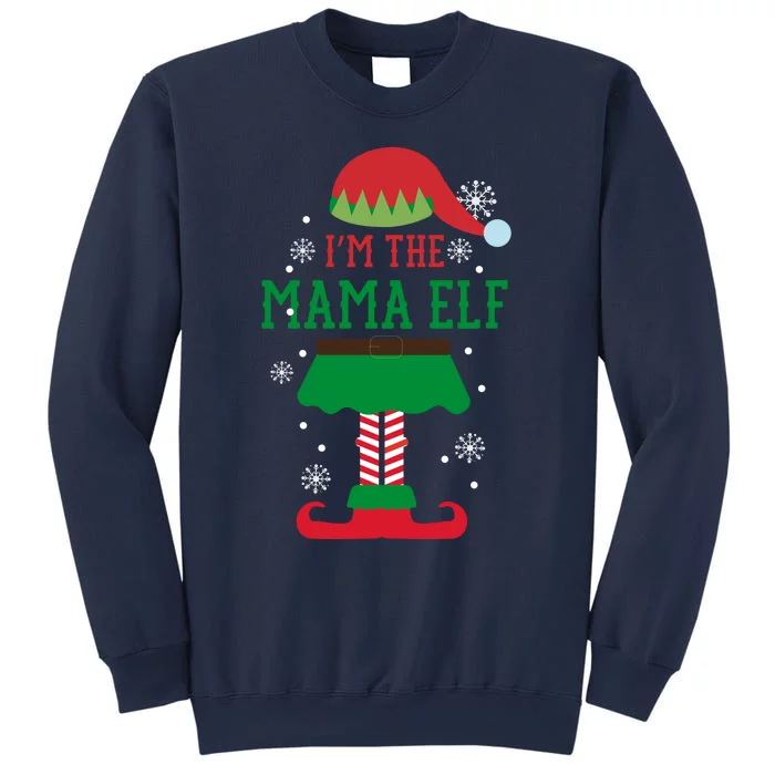 Mama Elf Christmas With Snowflakes Sweatshirt