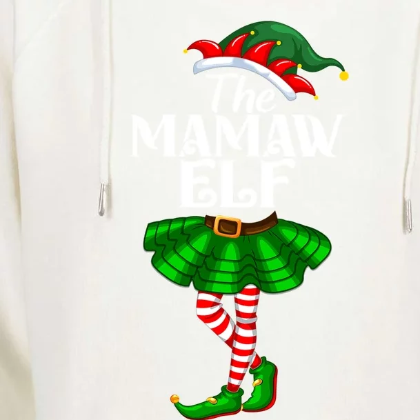 Mamaw Elf Christmas Costume Matching Family Mamaw Elf Squad Gift Womens Funnel Neck Pullover Hood