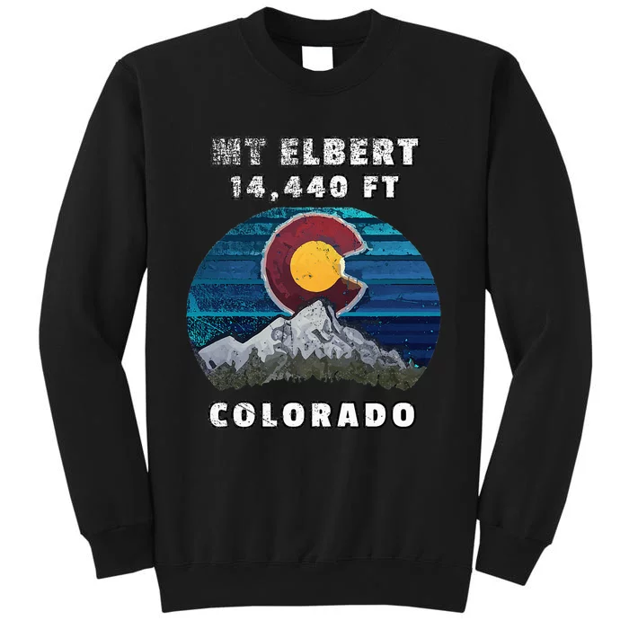 Mt Elbert Colorado Flag Mountain Styled Sweatshirt