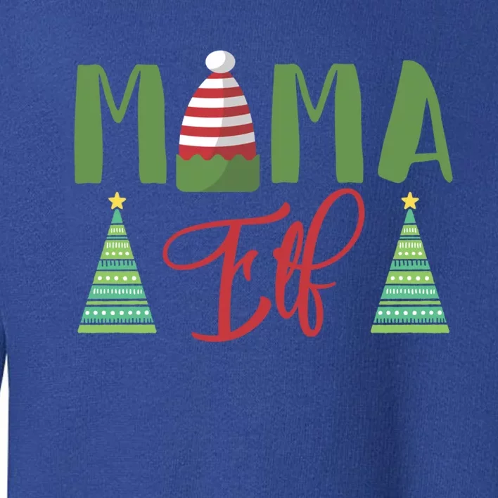 Mama Elf Christmas Elf Mother Mom Elf Funny Gift Toddler Sweatshirt