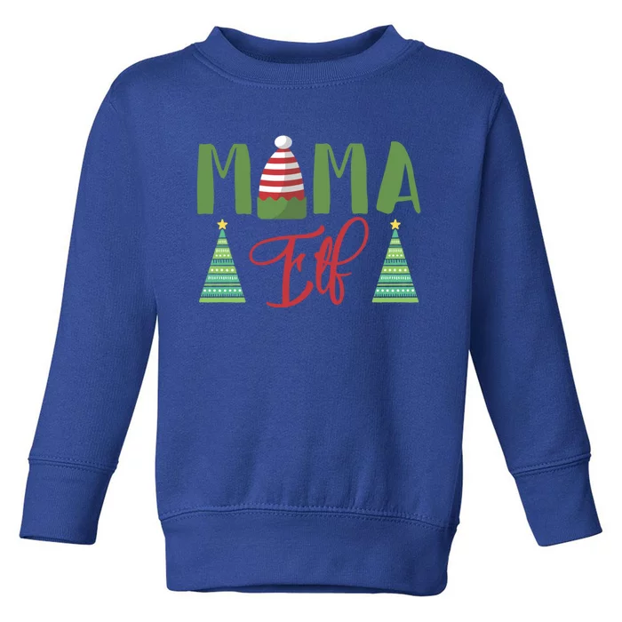 Mama Elf Christmas Elf Mother Mom Elf Funny Gift Toddler Sweatshirt