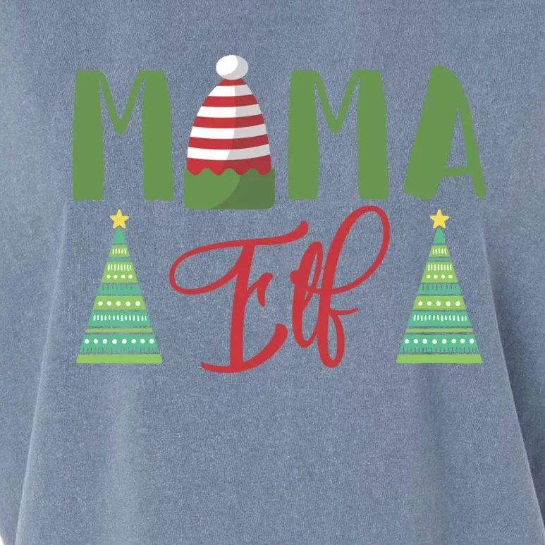 Mama Elf Christmas Elf Mother Mom Elf Funny Gift Garment-Dyed Women's Muscle Tee