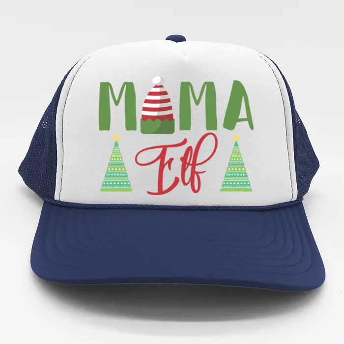 Mama Elf Christmas Elf Mother Mom Elf Funny Gift Trucker Hat