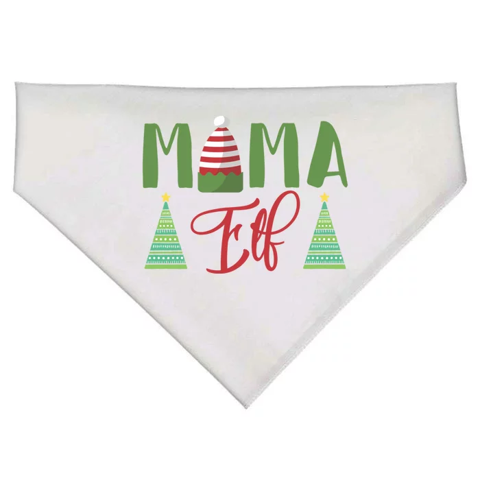 Mama Elf Christmas Elf Mother Mom Elf Funny Gift USA-Made Doggie Bandana