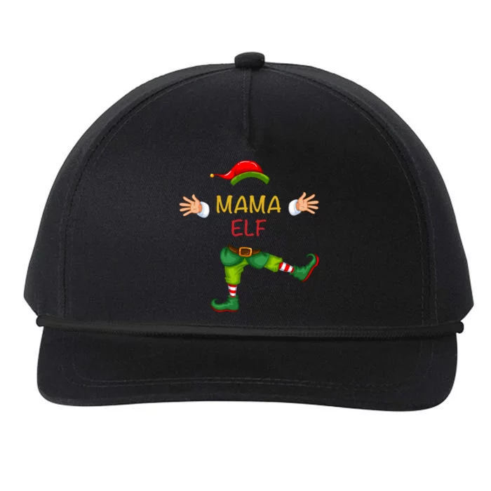 Mama Elf Christmas Gift For Mother Meaningful Gift Snapback Five-Panel Rope Hat