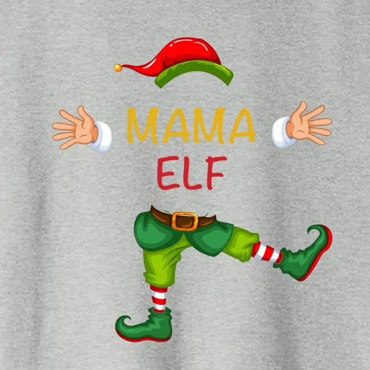 Mama Elf Christmas Gift For Mother Meaningful Gift Women's Crop Top Tee