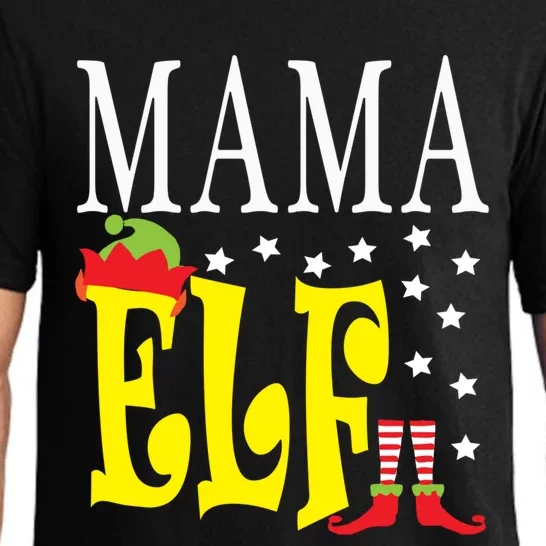 Mama Elf Christmas Funny Gift Ugly Xmas Mom Mothers Gift Pajama Set