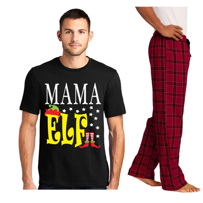 Mama Elf Christmas Funny Gift Ugly Xmas Mom Mothers Gift Pajama Set