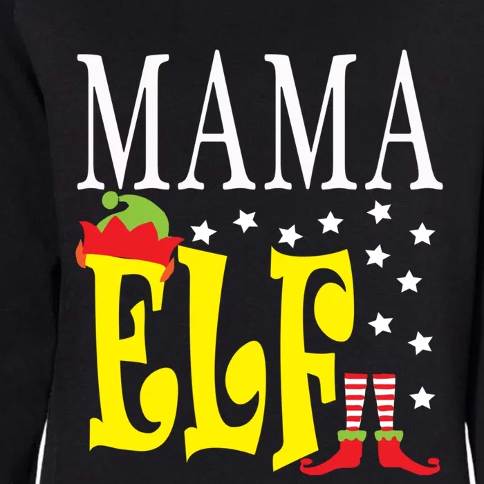 Mama Elf Christmas Funny Gift Ugly Xmas Mom Mothers Gift Womens California Wash Sweatshirt