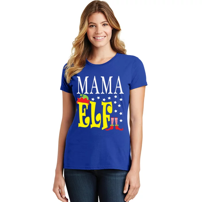 Mama Elf Christmas Funny Gift Ugly Xmas Mom Mothers Gift Women's T-Shirt