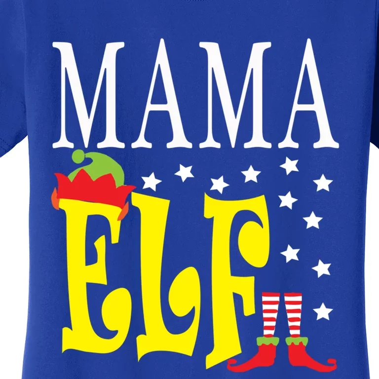 Mama Elf Christmas Funny Gift Ugly Xmas Mom Mothers Gift Women's T-Shirt