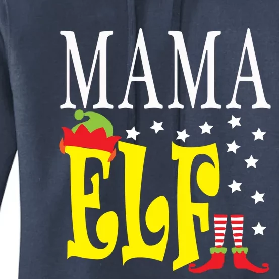 Mama Elf Christmas Funny Gift Ugly Xmas Mom Mothers Gift Women's Pullover Hoodie