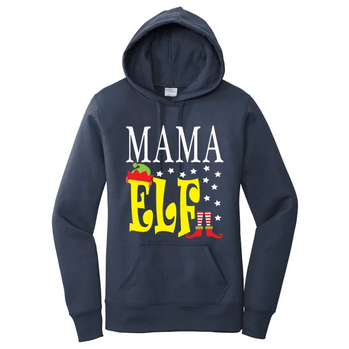 Mama Elf Christmas Funny Gift Ugly Xmas Mom Mothers Gift Women's Pullover Hoodie