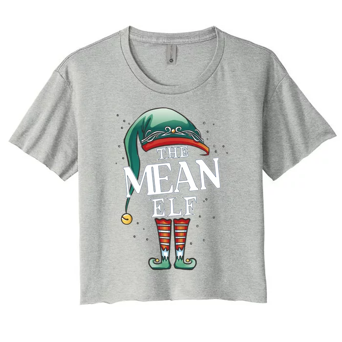 Mean Elf Christmas Group Xmas Pajama Party Cute Gift Women's Crop Top Tee