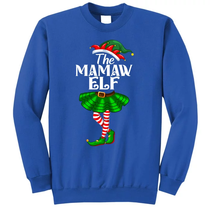 Mamaw Elf Christmas Costume Matching Family Mamaw Elf Squad Gift Tall Sweatshirt