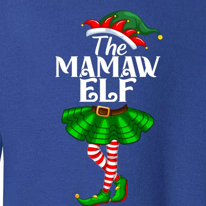 Mamaw Elf Christmas Costume Matching Family Mamaw Elf Squad Gift Toddler Sweatshirt