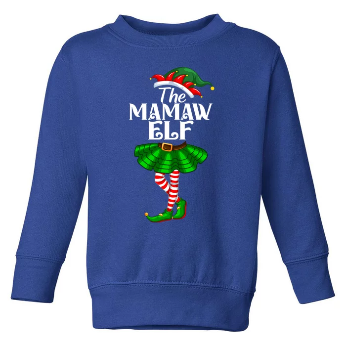 Mamaw Elf Christmas Costume Matching Family Mamaw Elf Squad Gift Toddler Sweatshirt