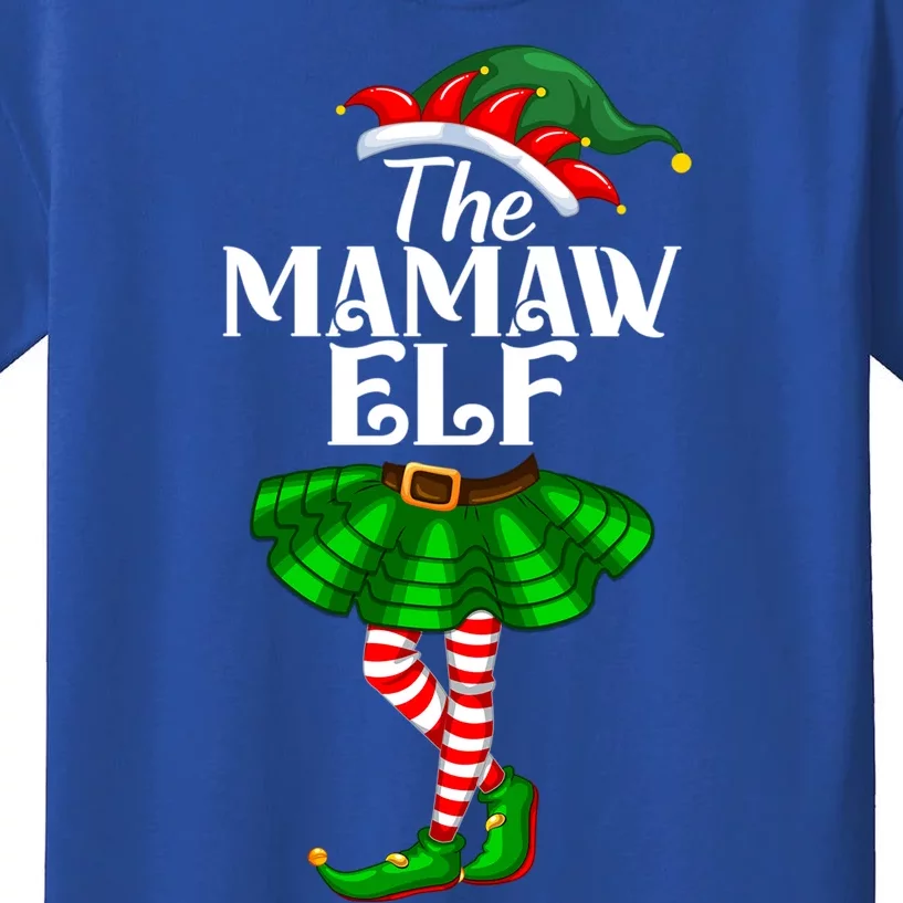 Mamaw Elf Christmas Costume Matching Family Mamaw Elf Squad Gift Kids T-Shirt