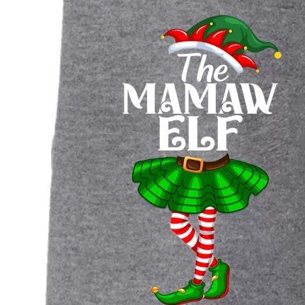 Mamaw Elf Christmas Costume Matching Family Mamaw Elf Squad Gift Doggie 3-End Fleece Hoodie