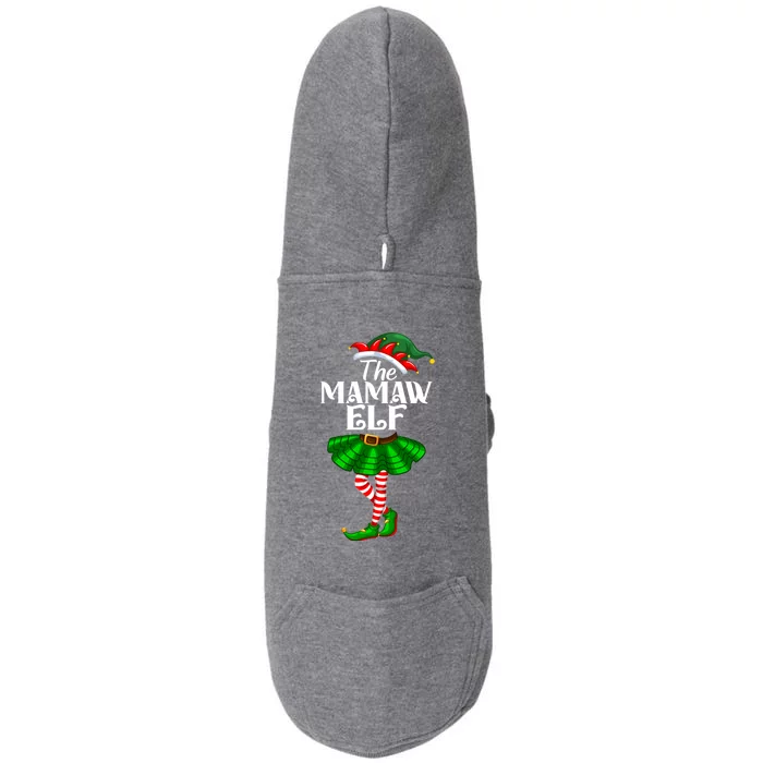 Mamaw Elf Christmas Costume Matching Family Mamaw Elf Squad Gift Doggie 3-End Fleece Hoodie