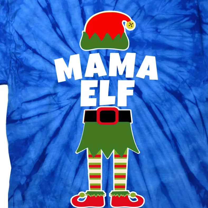 Mama Elf Christmas Holiday Top For Mom Mother Mommy Gift Tie-Dye T-Shirt